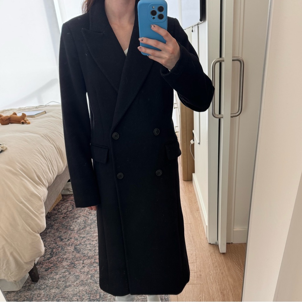 Women’s Black Double-Breasted Coat